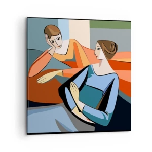 Tablou pe pânză - Un moment de confidențe - 60x60 cm