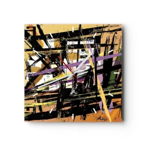 Ceas de perete - Ceas pe sticlă - Tăietură ascuțită - 40x40 cm