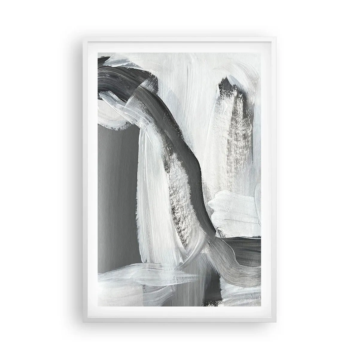 Poster în ramă albă - Cu o mișcare decisivă - 61x91 cm