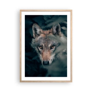 Poster în ramă de stejar deschis - Vânător - 50x70 cm