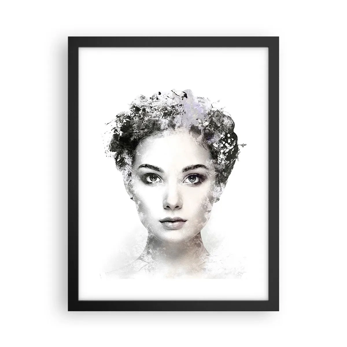 Poster în ramă neagră - Un portret extrem de elegant - 30x40 cm