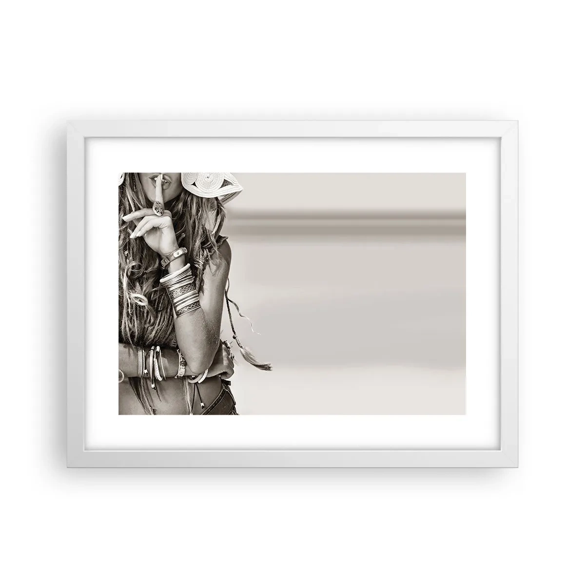 Poster în ramă albă - Ca o fată - 40x30 cm