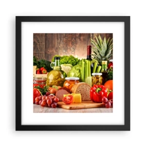 Poster în ramă neagră - Afumate, prăjite, marinate - 30x30 cm