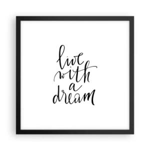Poster în ramă neagră - Of course - 40x40 cm