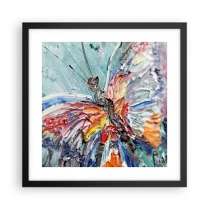 Poster în ramă neagră - Pictat de natura - 40x40 cm