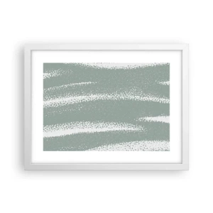 Poster în ramă albă - Abstracție în stil de iarnă - 40x30 cm