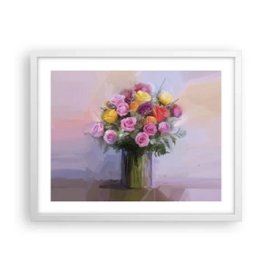 Poster în ramă albă - Frumusețe reținută - 50x40 cm