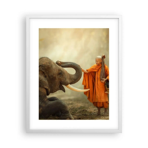 Poster în ramă albă - Întâlnire în călătorie - 40x50 cm