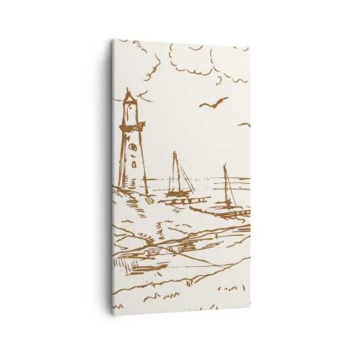 Tablou pe pânză - Schiță de amintiri de vară - 45x80 cm