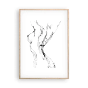 Poster în ramă de stejar deschis - Frumoasa și puternică - 70x100 cm