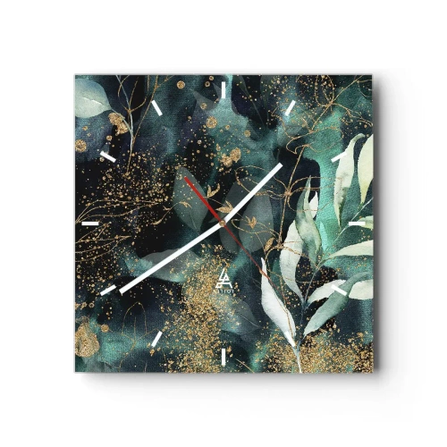 Ceas de perete - Ceas pe sticlă - Grădina fermecată - 40x40 cm