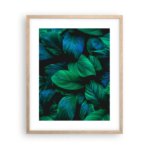 Poster în ramă de stejar deschis - Traficul verde - 40x50 cm