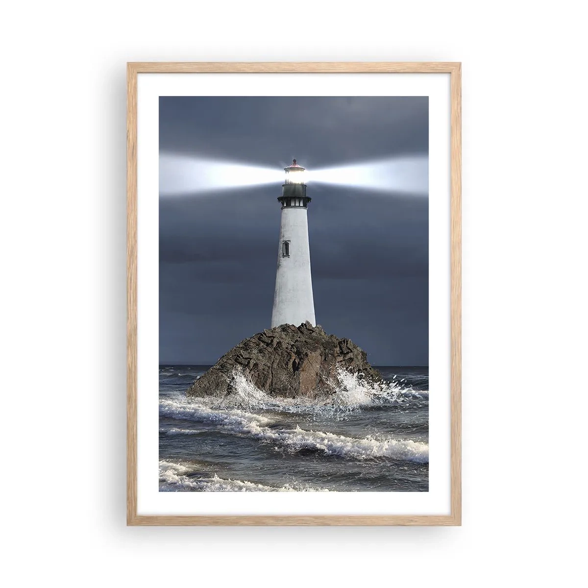 Poster în ramă de stejar deschis - Aici... aici...! - 50x70 cm