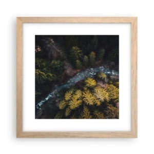 Poster în ramă de stejar deschis - Rapid și mai rapid - 30x30 cm