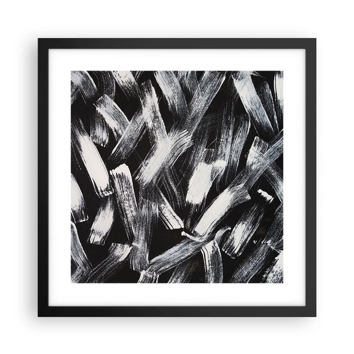 Poster în ramă neagră - Abstracție în spirit industrial - 40x40 cm