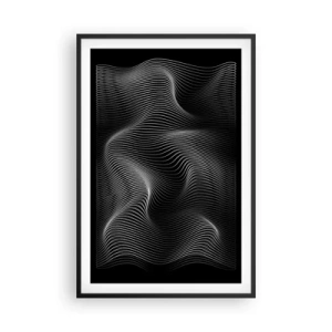 Poster în ramă neagră - Dansul luminii în spațiu - 61x91 cm