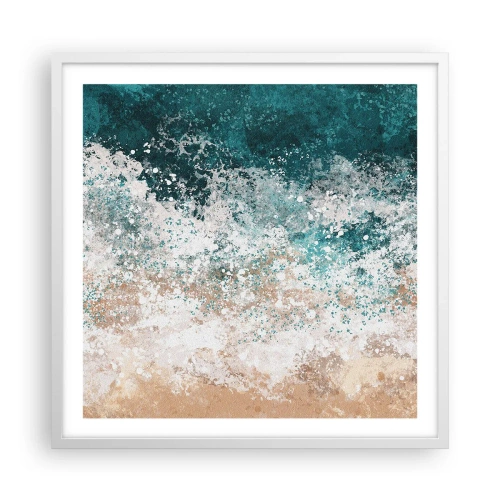 Poster în ramă albă - Povești despre mare - 60x60 cm