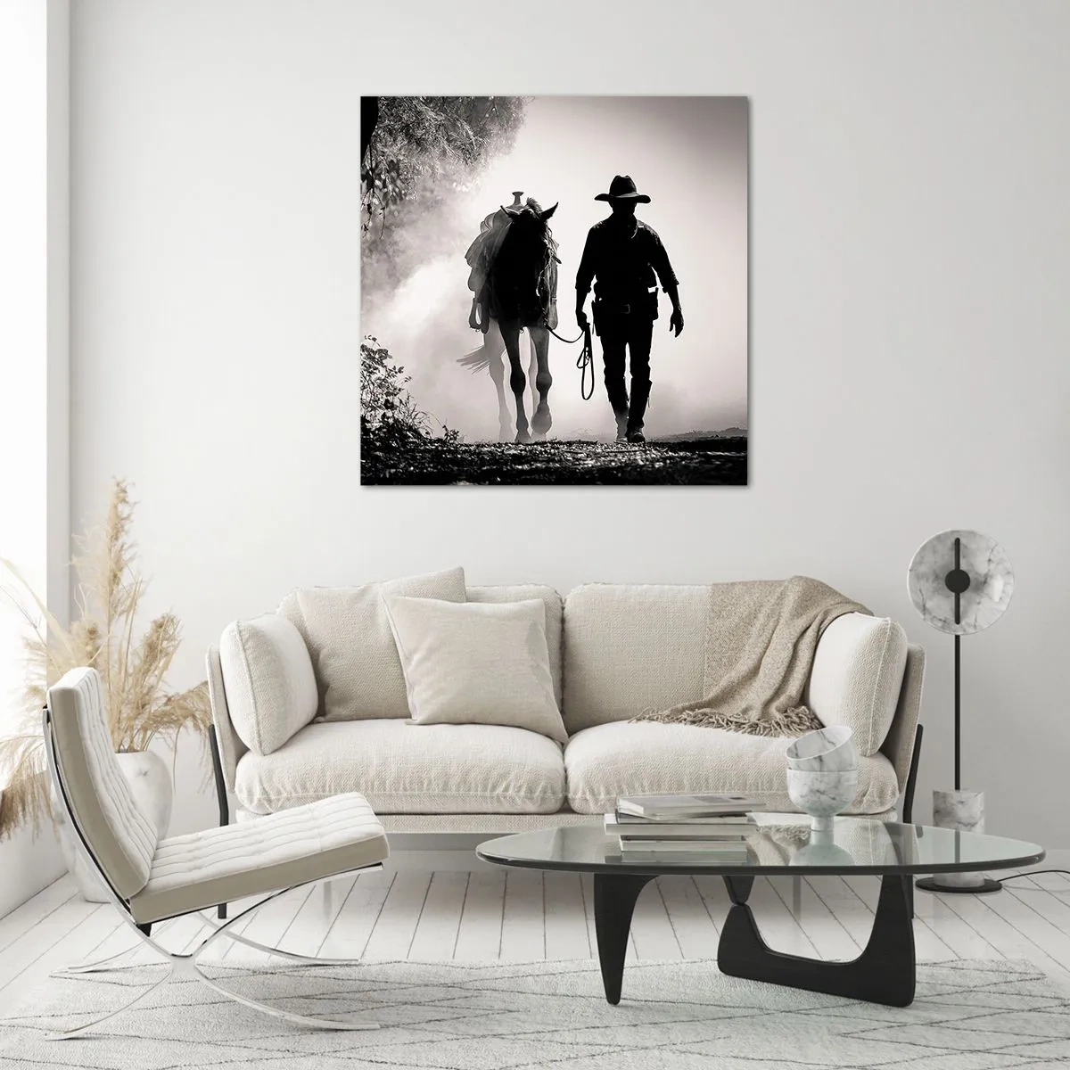 Tablou pe sticlă - Texas de dimineața - 60x60 cm