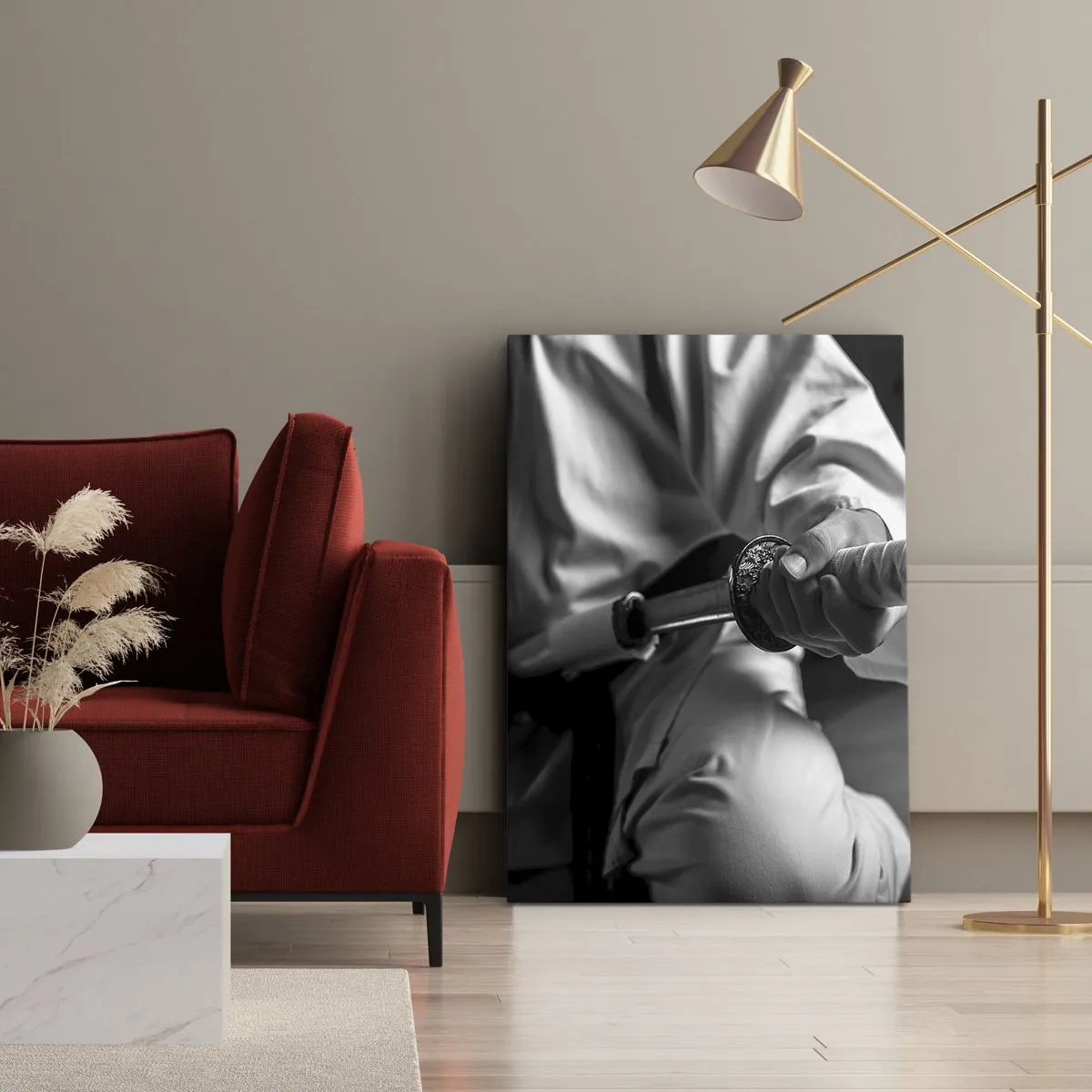 Tablou pe pânză - Sufletul unui războinic - 55x100 cm