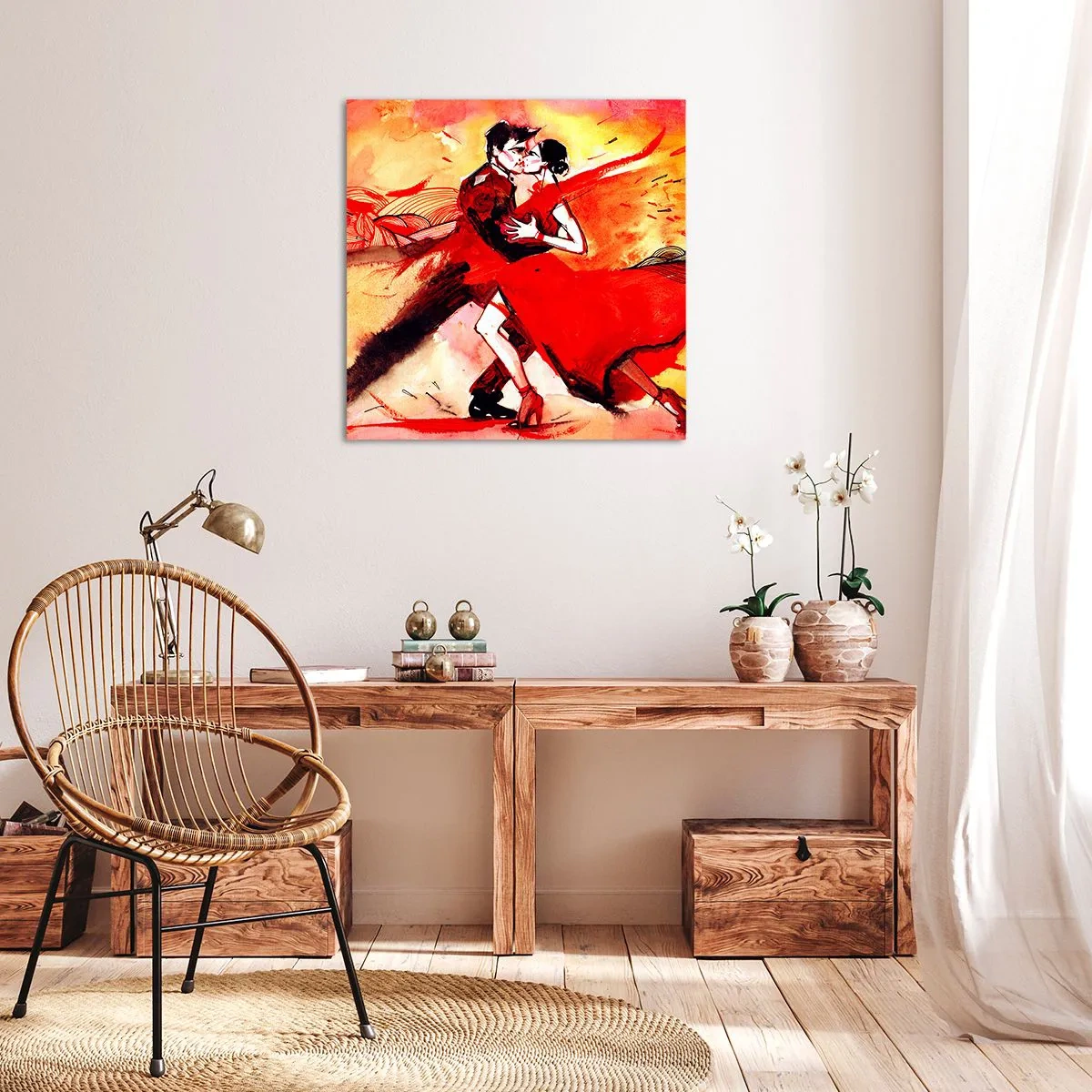 Tablou pe pânză - Ritmul pasiunii purpuriu - 30x30 cm