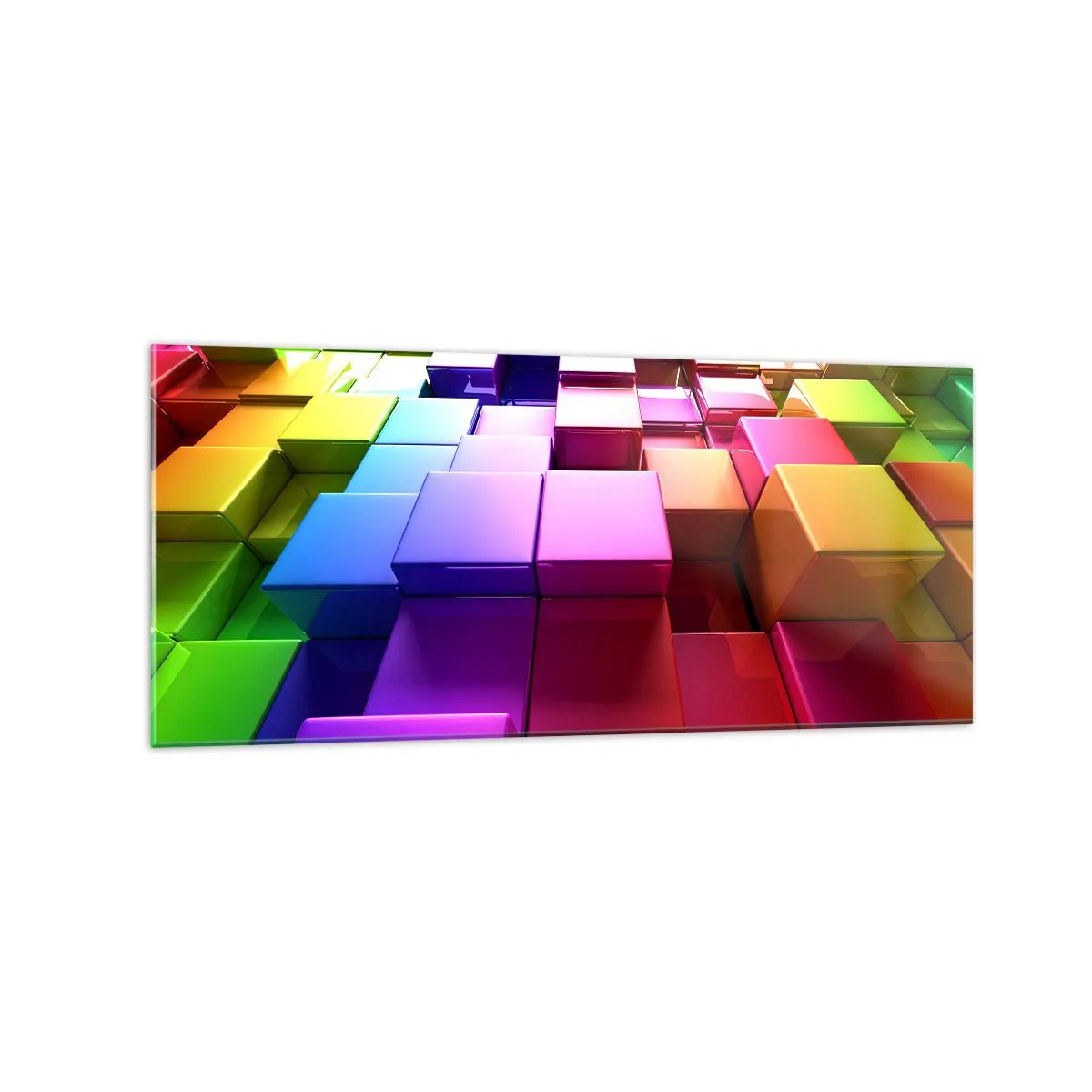 Tablou pe sticlă - Op-art împreună ca o echipă - 120x50 cm