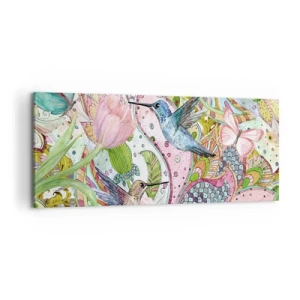 Tablou pe pânză - Încurcat în viță de vie - 100x40 cm