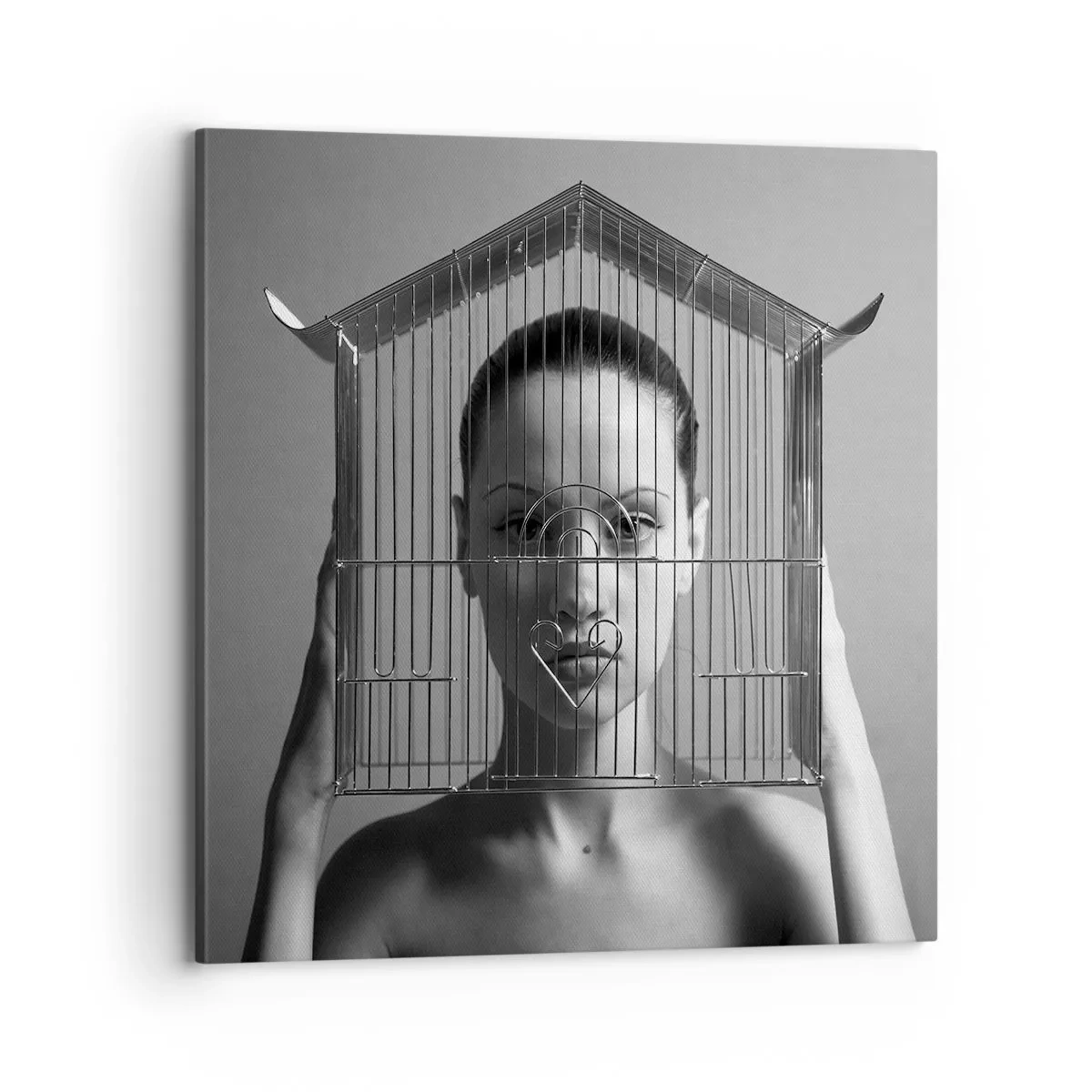 Tablou pe pânză - Un portret oarecum suprarealist - 70x70 cm