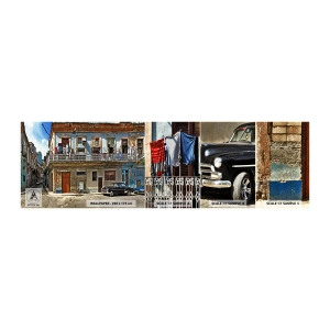 Mostră de Tapet Standard Eco - Sentimente cubaneze - Oraș, Havana, Arhitectură - 100x30 cm