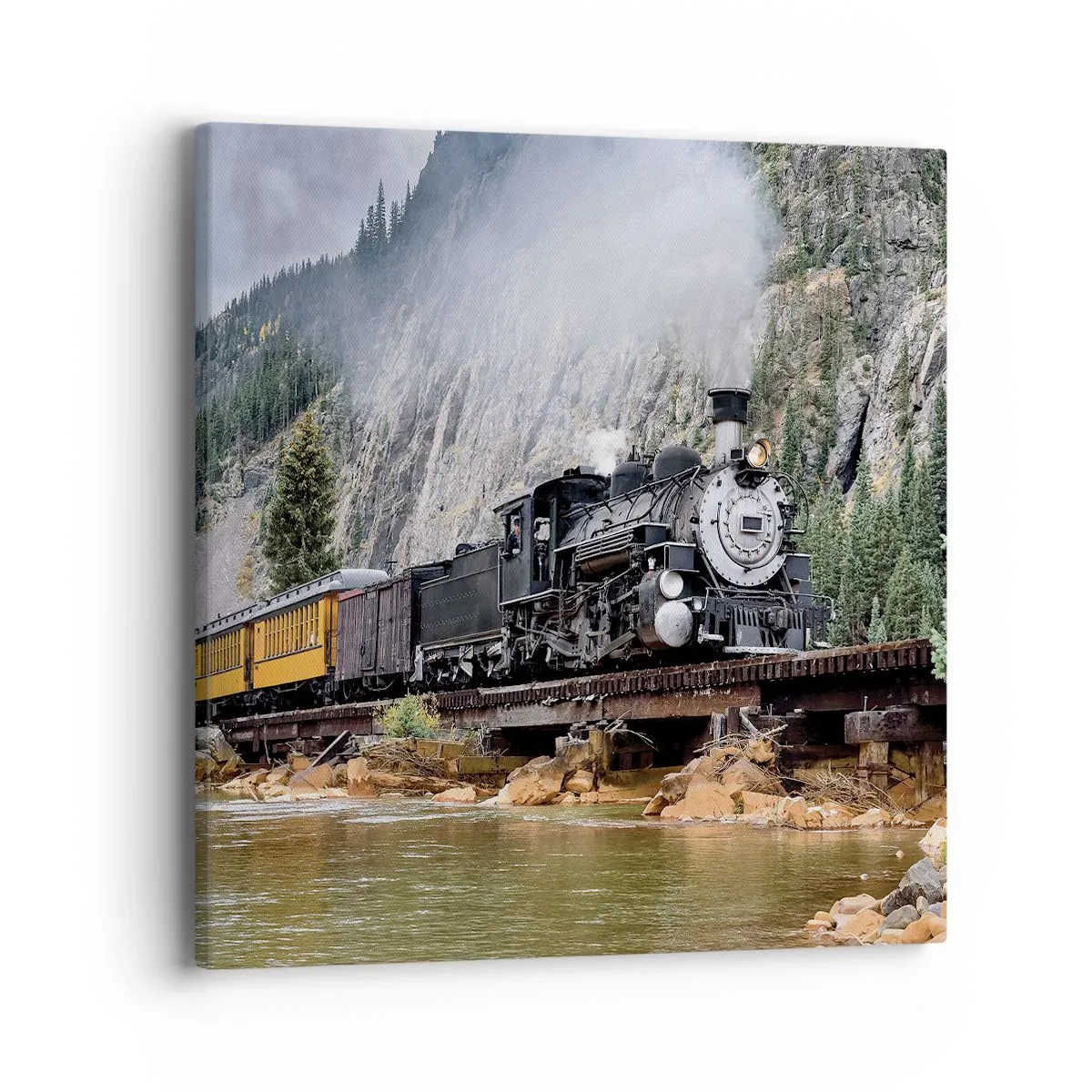 Tablou pe pânză - Și încotro? Unde? - 40x40 cm