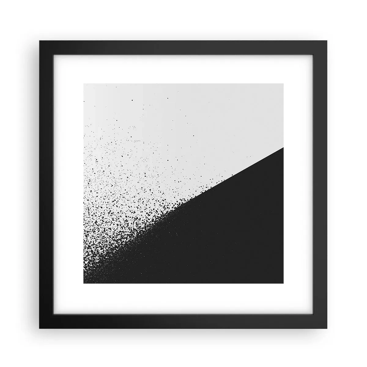 Poster în ramă neagră - Din ce în ce mai repede, din ce în ce mai mult - 30x30 cm