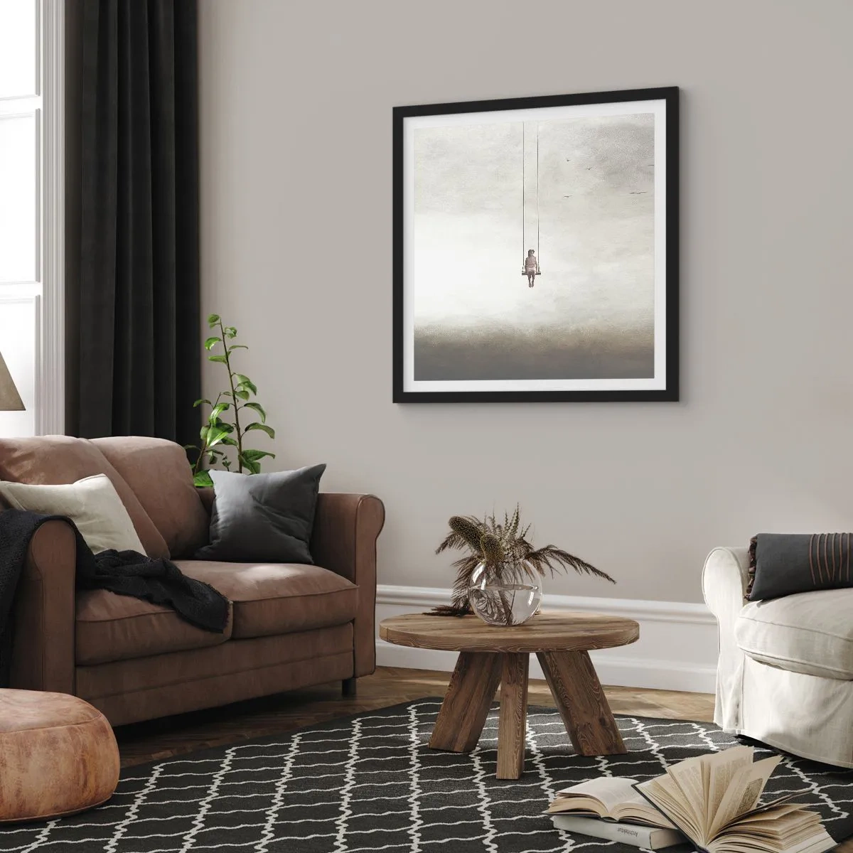 Poster în ramă neagră - Copilul din noi - 60x60 cm