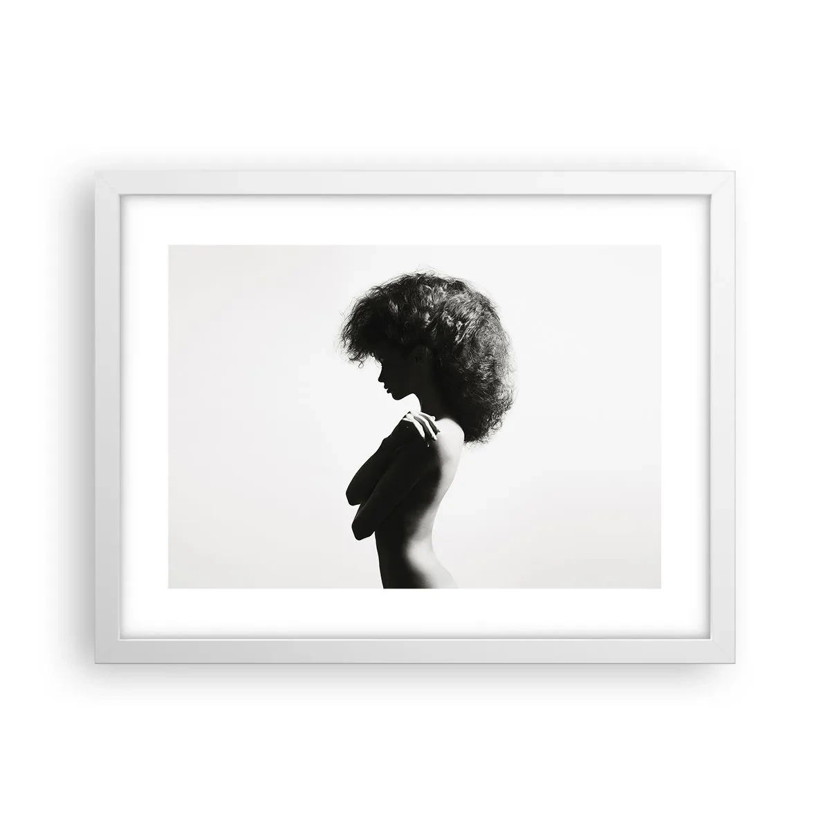 Poster în ramă albă - Ca o floare pe o tulpină subțire - 40x30 cm