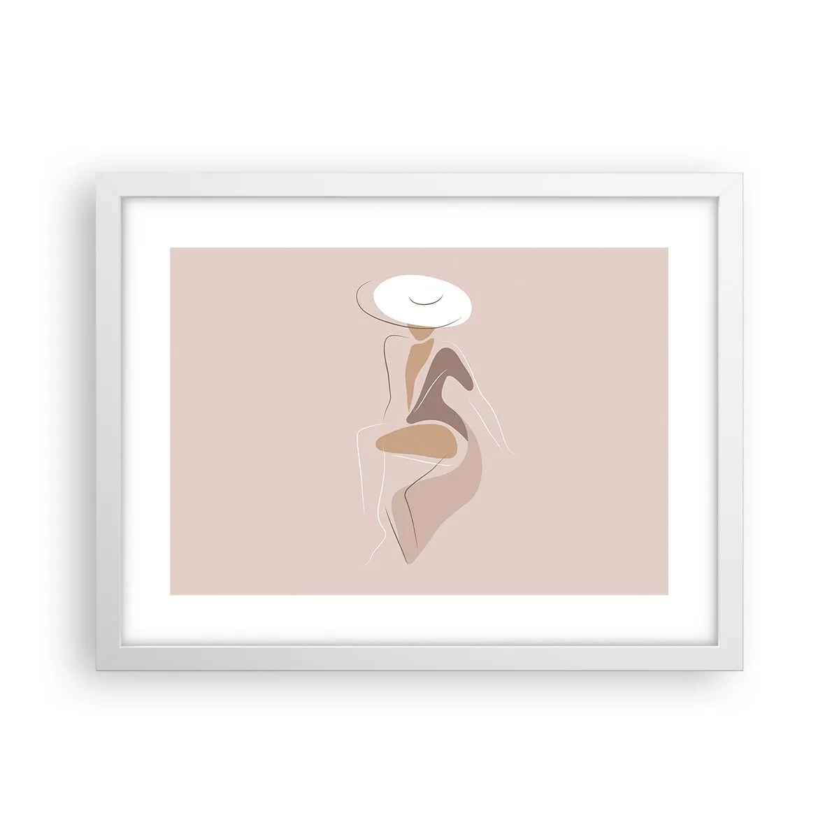 Poster în ramă albă - O doamnă adevărată - 40x30 cm