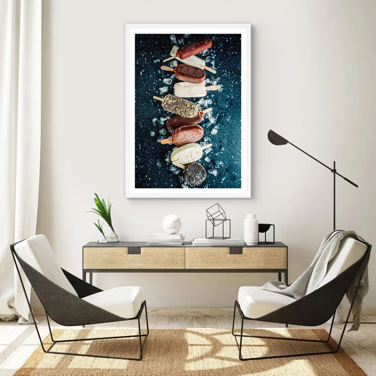 Poster în ramă albă - Gustul unei veri fierbinți - 40x50 cm