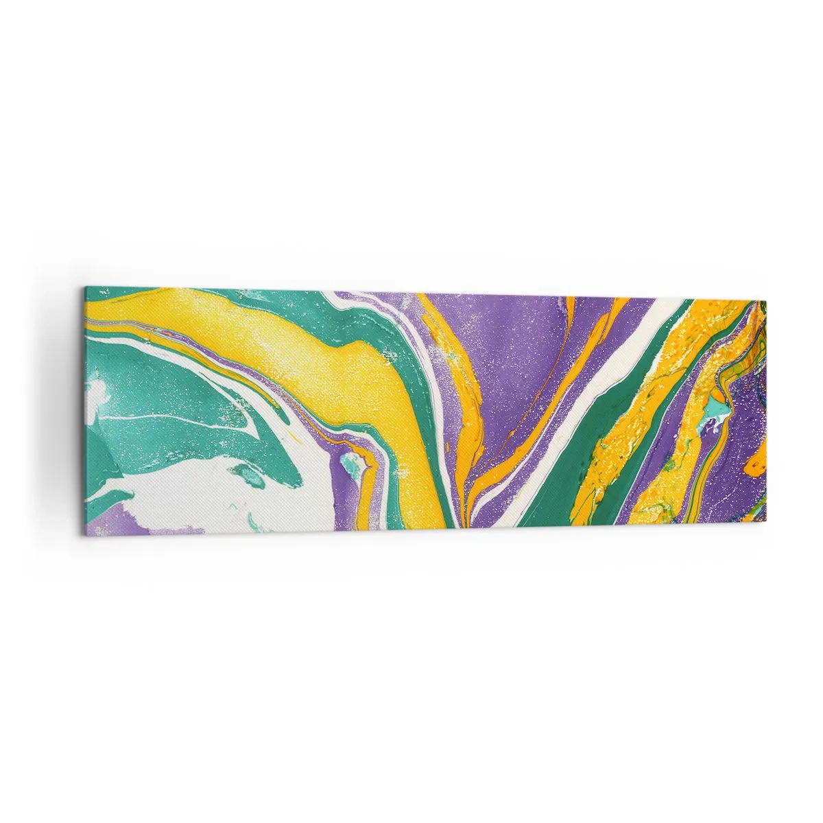 Tablou pe pânză - Valuri de culoare - 160x50 cm