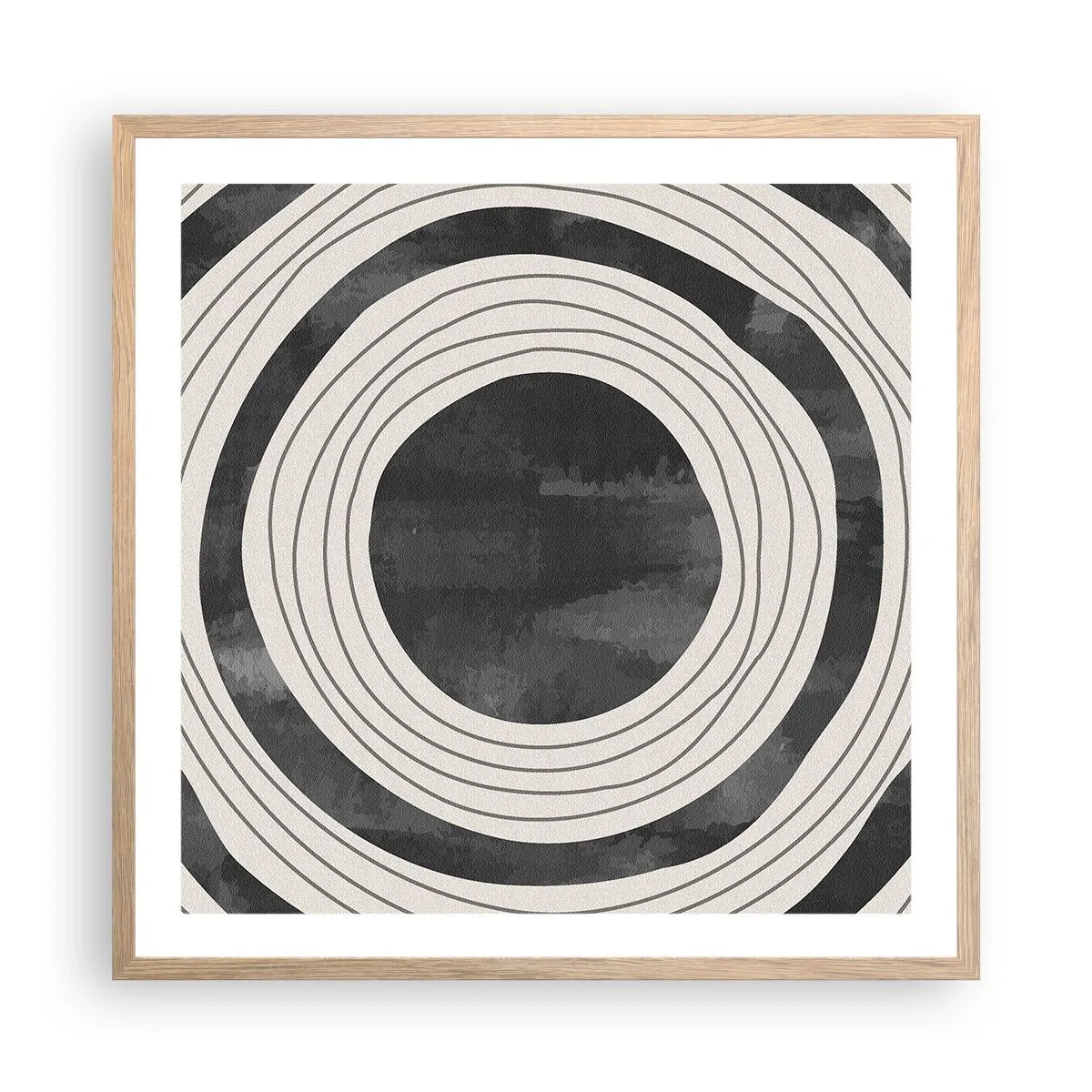 Poster în ramă de stejar deschis - Direct la subiect - 60x60 cm
