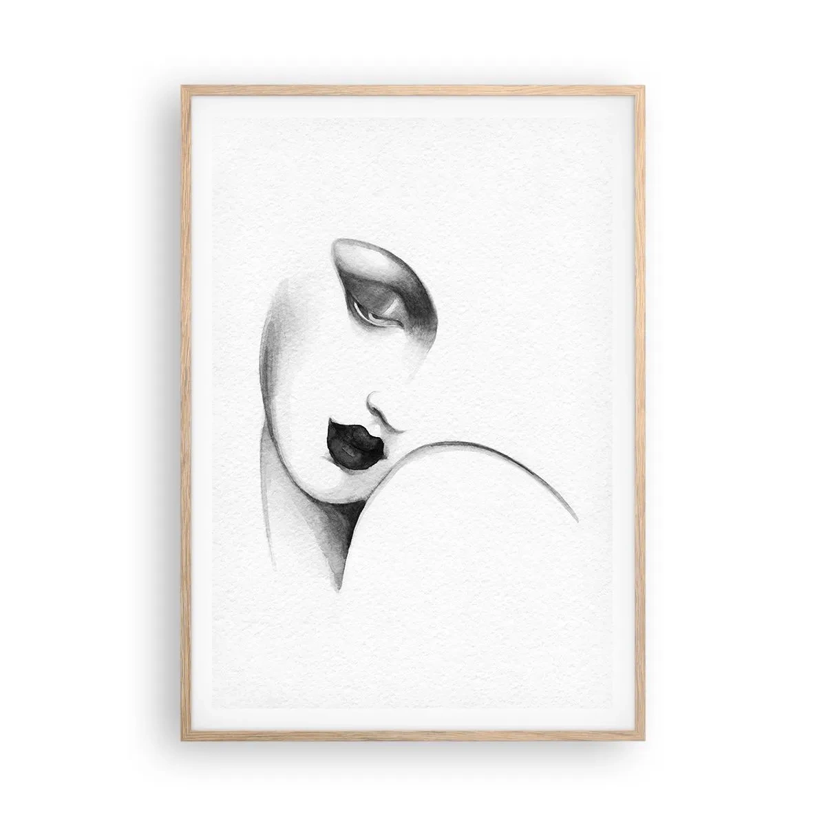 Poster în ramă de stejar deschis - În stilul Lempickei - 70x100 cm