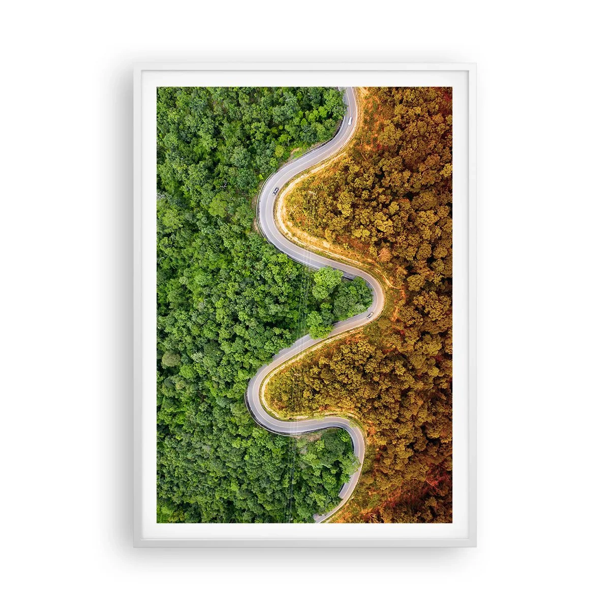 Poster în ramă albă - Frontiere și defilee - 70x100 cm