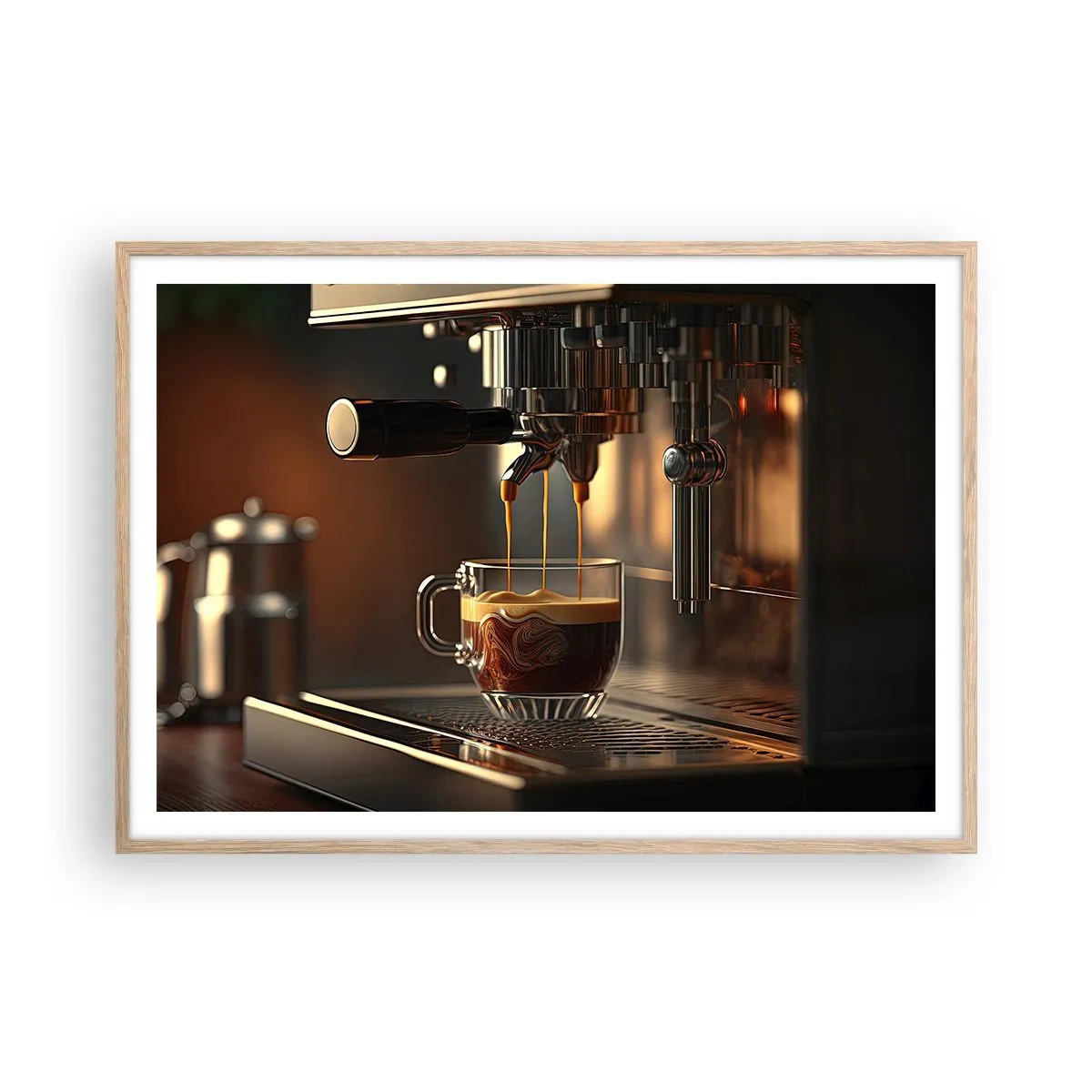 Poster în ramă de stejar deschis - Băutură senzuală - 100x70 cm