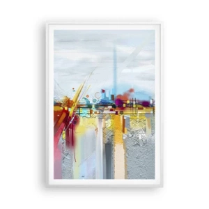 Poster în ramă albă - Pod de bucurie peste râul vieții - 70x100 cm