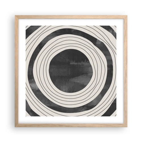Poster în ramă de stejar deschis - Direct la subiect - 50x50 cm