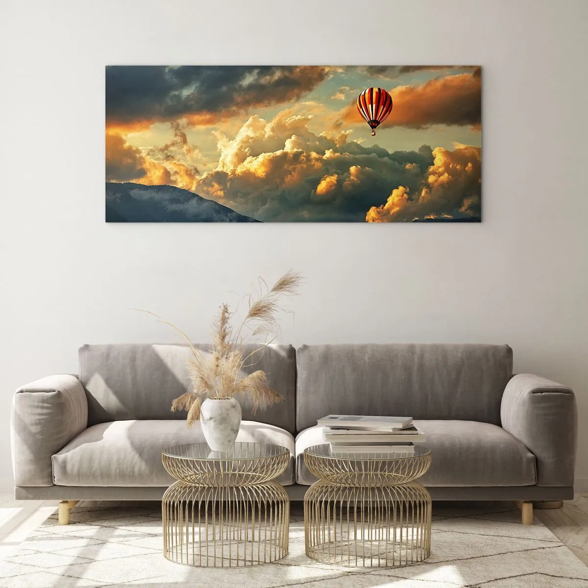 Tablou pe sticlă - Zbor pentru că vreau - 90x30 cm