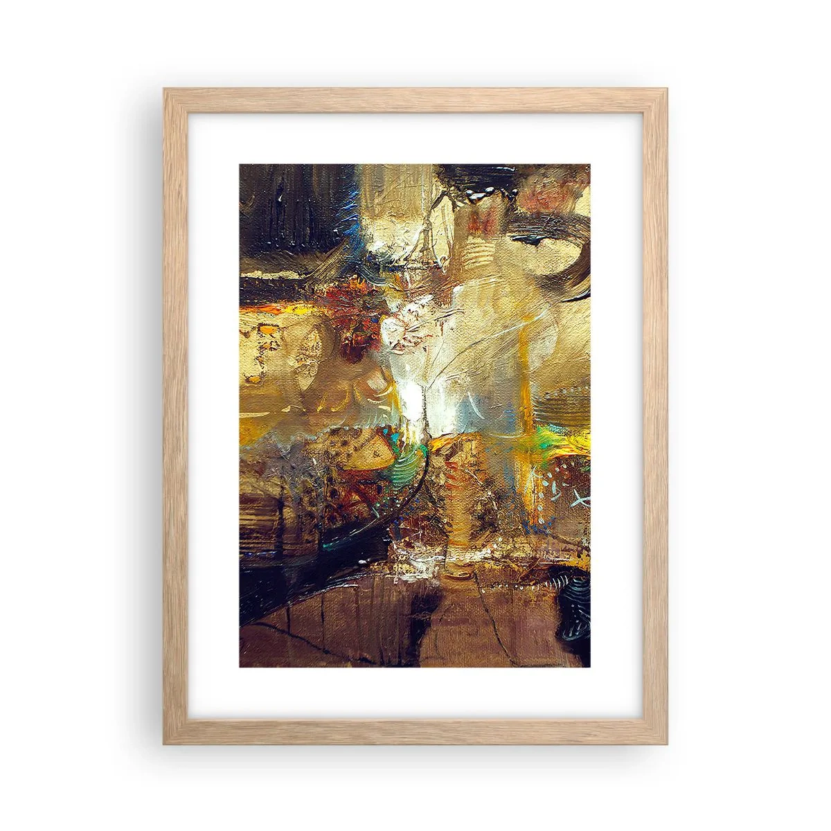 Poster în ramă de stejar deschis - Rece, călduț, fierbinte - 30x40 cm