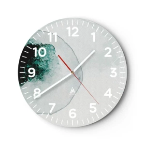 Ceas de perete - Ceas pe sticlă - Într-o picătură de apă - 40x40 cm