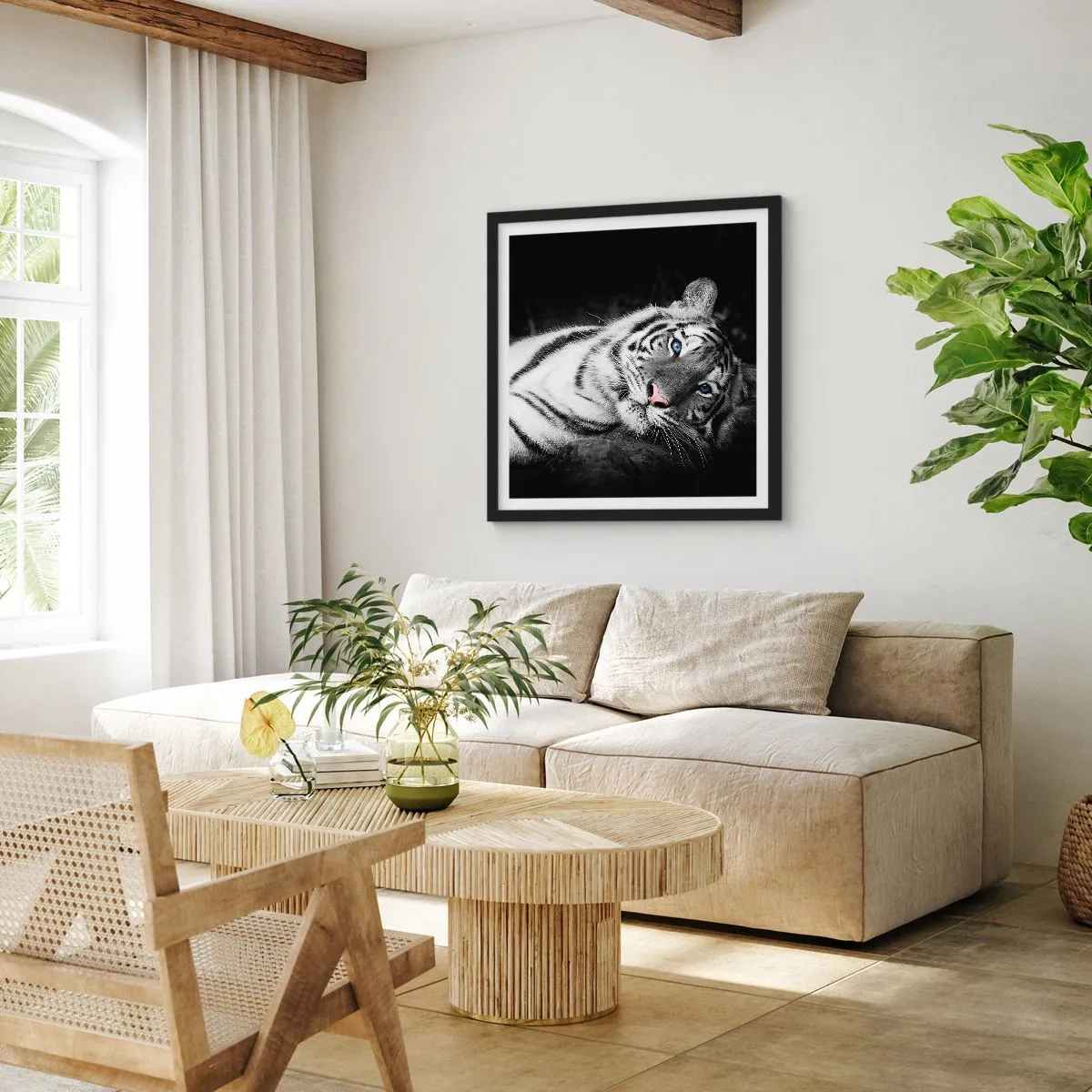 Poster în ramă neagră - Sălbăticie și pace - 50x50 cm