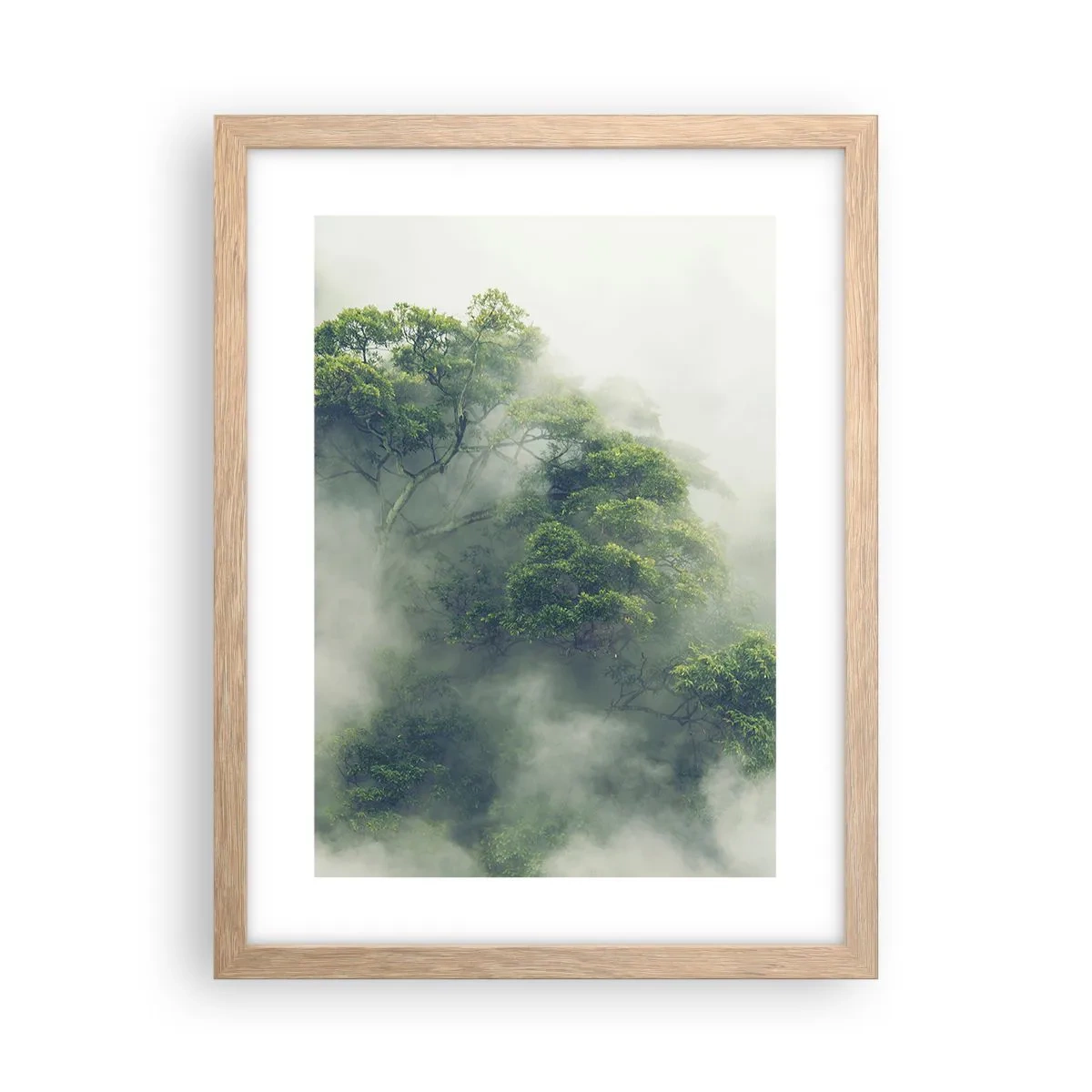 Poster în ramă de stejar deschis - Înfășurate în ceață - 30x40 cm