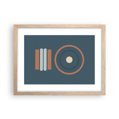 Poster în ramă de stejar deschis - Esența problemei - 40x30 cm