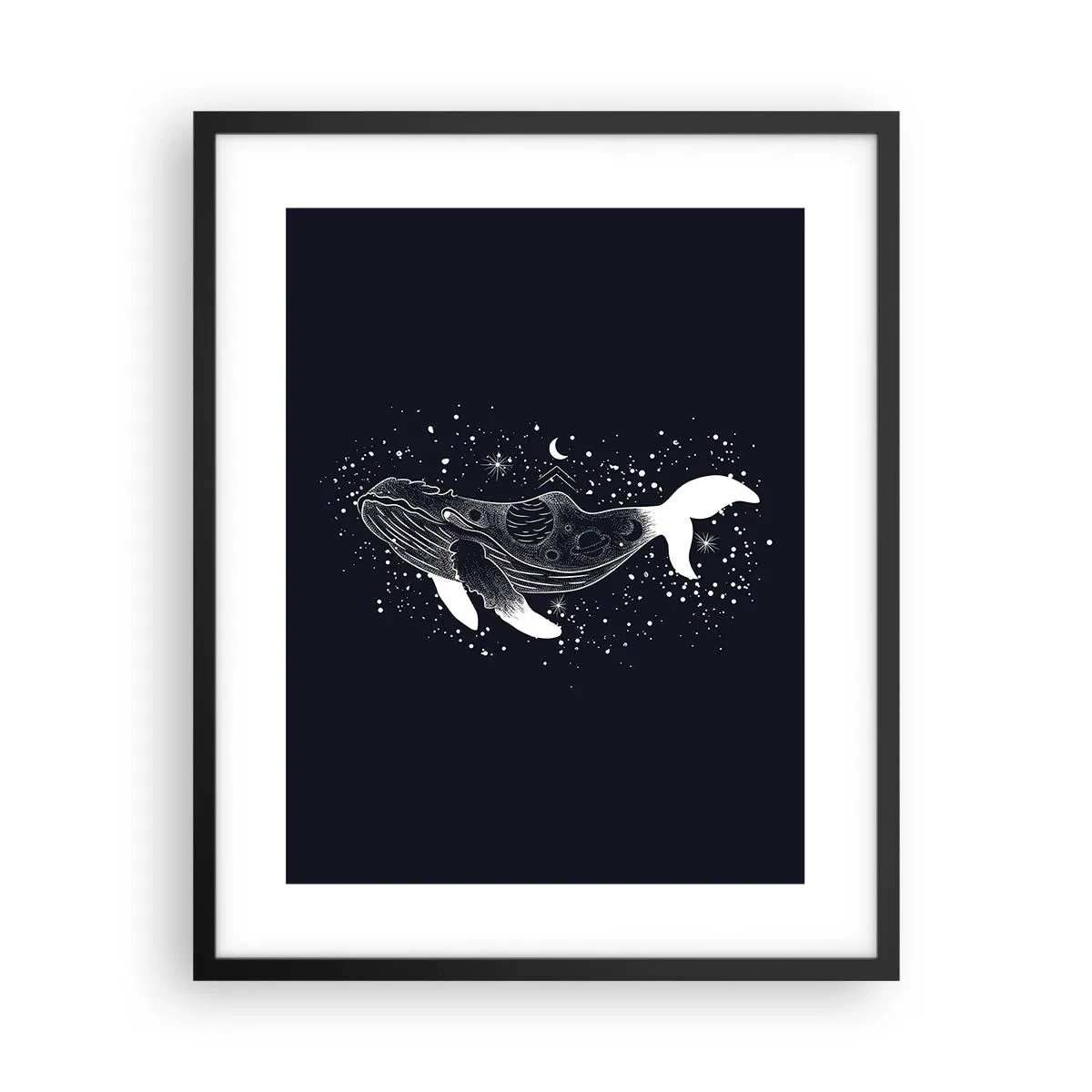 Poster în ramă neagră - În oceanul universului - 40x50 cm