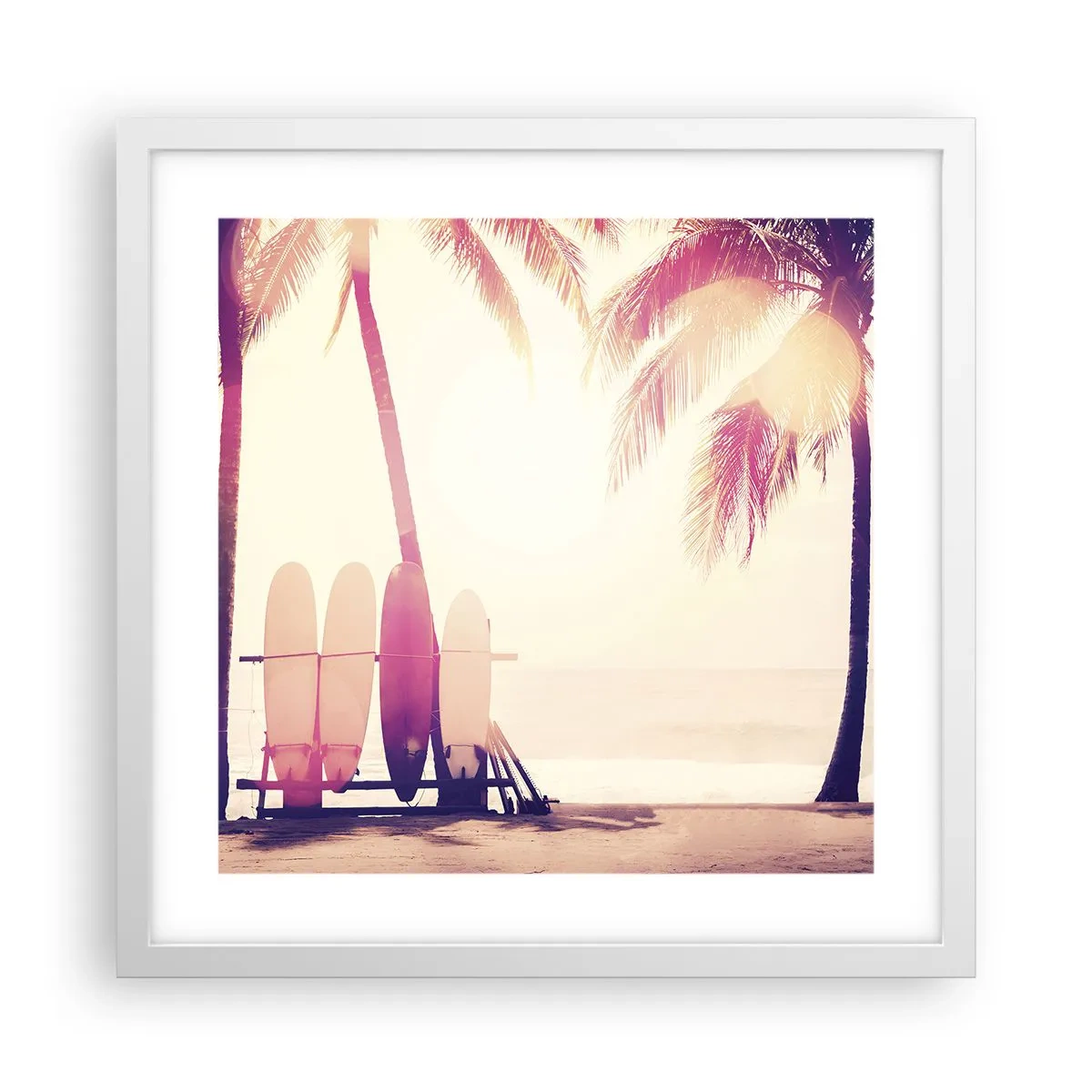 Poster în ramă albă - Va fi o zi minunată - 40x40 cm