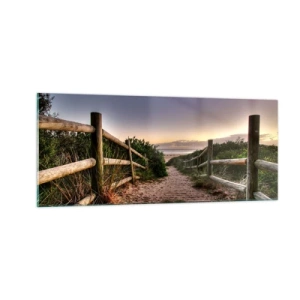 Tablou pe sticlă - Deja se vede ținta - 100x40 cm